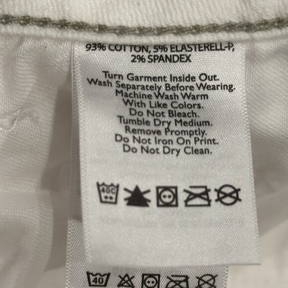 Eddie Bauer Slightly Curvy White Straight Raw Hem Jeans Size 12T - Picture 7 of 9